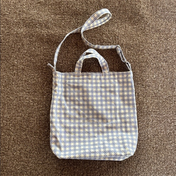 BAGGU Handbags - BAGGU Houndstooth Canvas Duck Bag